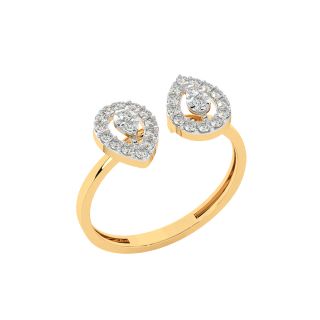 Halo Diamond Dainty Ring